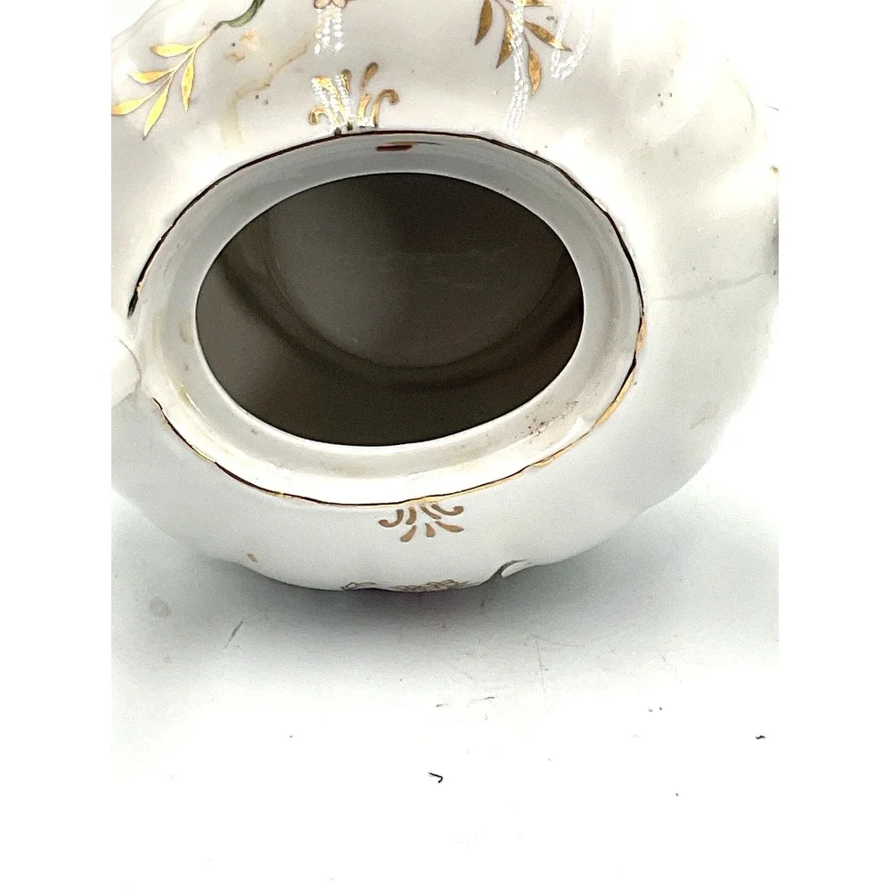 Vintage Porcelain‎ Teapot with Music Box - Floral Design